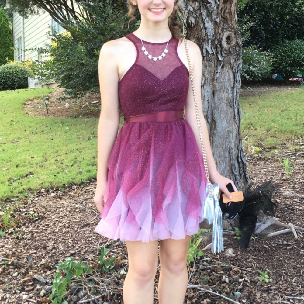 Pink Ombré Corkscrew Teeze Me Prom Homecoming Hermione Yule Ball Dress